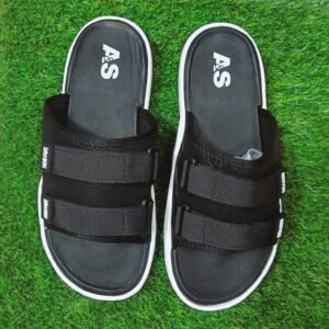 স্টাইলিশ কালো ক্যাজুয়াল স্যান্ডেল ফর মেন – ডাবল স্ট্র্যাপ ডিজাইন ( সাইজ 40-44 )