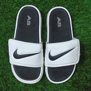 স্টাইলিশ সাদা-কালো পুরুষদের স্লাইড স্যান্ডেল ( সাইজ 40-44 )